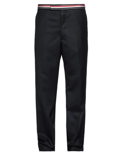 Shop Thom Browne Man Pants Navy Blue Size 4 Wool
