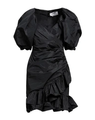Shop Msgm Woman Mini Dress Black Size 8 Polyester