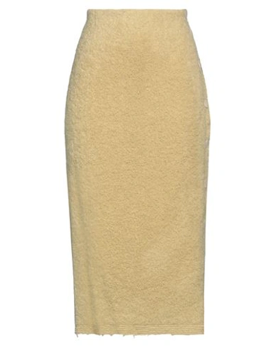Shop Gentryportofino Woman Midi Skirt Light Green Size 6 Alpaca Wool, Virgin Wool, Polyamide