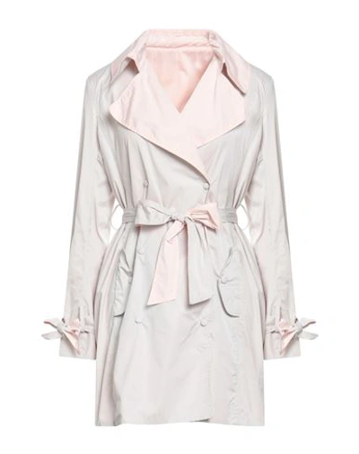 Shop A.testoni A. Testoni Woman Overcoat & Trench Coat Light Grey Size 8 Polyester