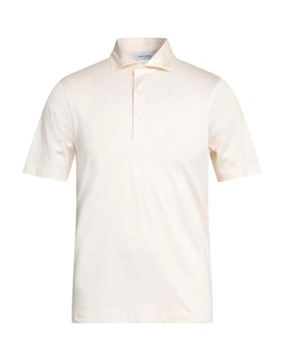 Shop Gran Sasso Man Polo Shirt Ivory Size 52 Cotton In White