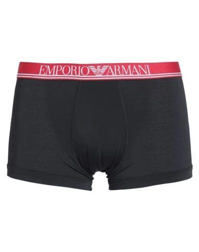 Shop Emporio Armani Man Boxer Black Size L Polyamide, Elastane, Polyester