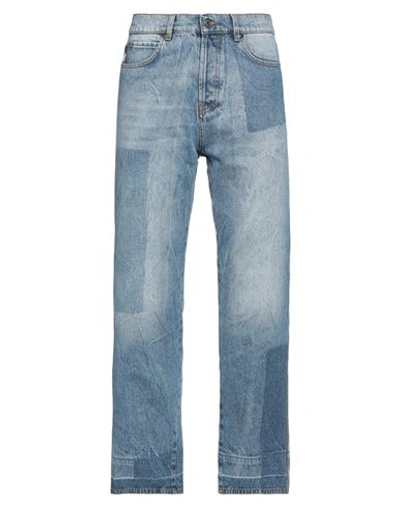 Shop Msgm Man Jeans Blue Size 34 Cotton