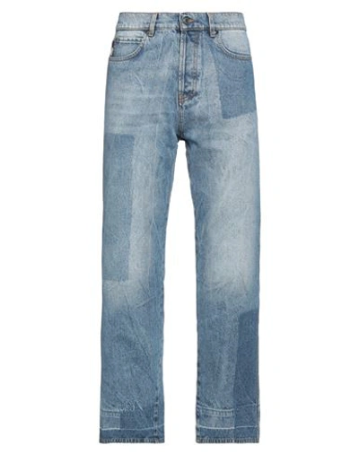 Msgm Man Jeans Blue Size 38 Cotton In Blue