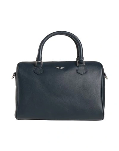 Shop Zadig & Voltaire Woman Handbag Midnight Blue Size - Soft Leather
