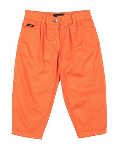 Shop Dolce & Gabbana Toddler Girl Pants Orange Size 7 Cotton, Elastane, Polyester, Zamak