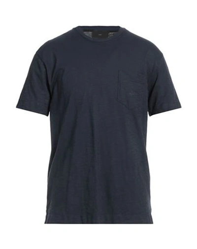 Shop Liu •jo Man Man T-shirt Midnight Blue Size L Cotton