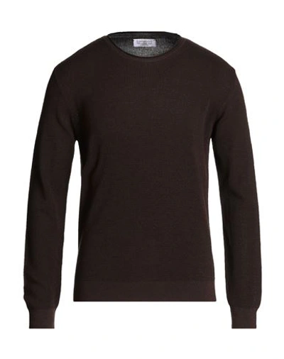 Shop Bellwood Man Sweater Dark Brown Size 42 Merino Wool