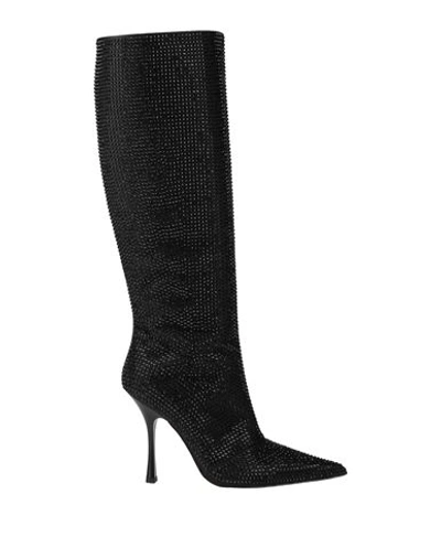 Shop Liu •jo Woman Boot Black Size 9 Textile Fibers