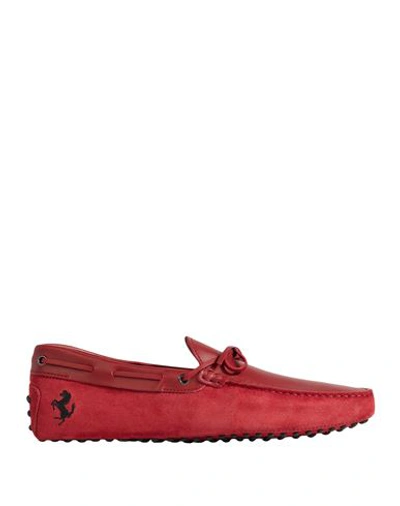 Shop Tod's For Ferrari Man Loafers Red Size 8.5 Leather