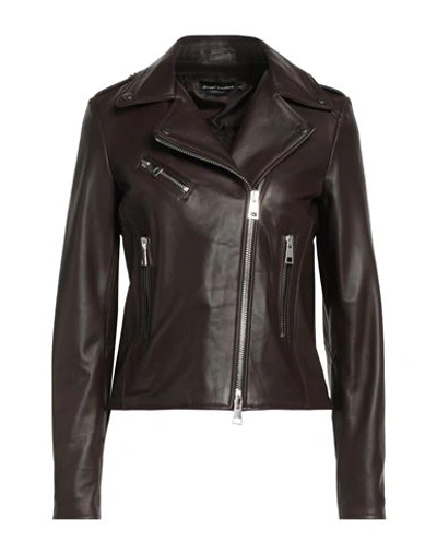 Shop Street Leathers Woman Jacket Dark Brown Size L Soft Leather