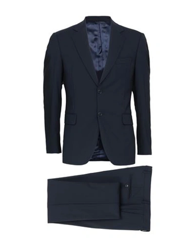 Shop Tombolini Man Suit Midnight Blue Size 42 Virgin Wool, Elastane