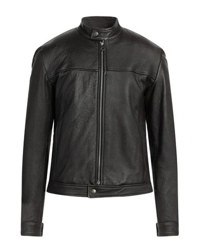 Shop Stewart Man Jacket Black Size Xl Lambskin