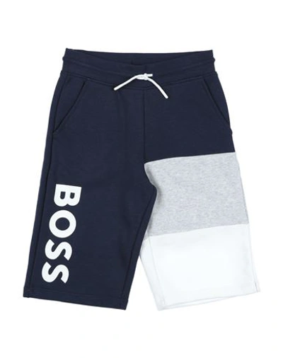 Shop Hugo Boss Boss Toddler Boy Shorts & Bermuda Shorts Navy Blue Size 6 Cotton, Polyester, Elastane
