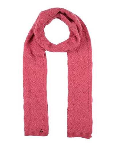 Shop Aion Woman Scarf Coral Size - Virgin Wool In Red