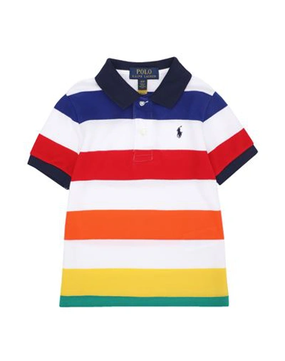 Shop Polo Ralph Lauren Striped Cotton Mesh Polo Shirt Toddler Girl Polo Shirt White Size 4 Cotton