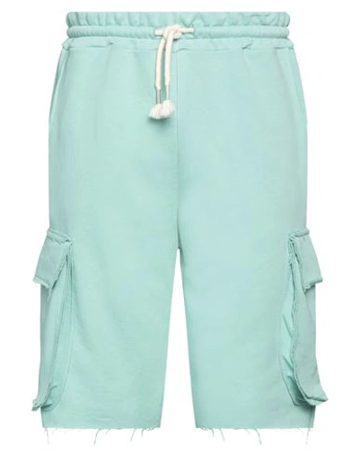 Shop Laboratorio Man Shorts & Bermuda Shorts Light Green Size Xl Cotton, Polycotton