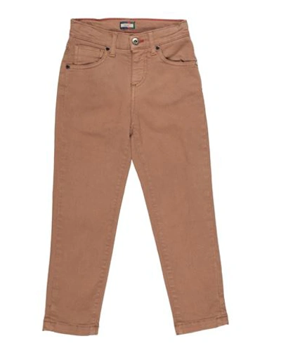 Shop Squad² Toddler Boy Jeans Camel Size 4 Cotton, Elastane In Beige