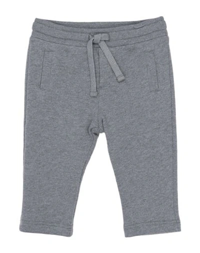 Dolce & Gabbana Newborn Boy Pants Grey Size 3 Cotton In Grey