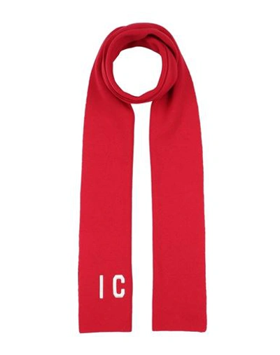 Shop Dsquared2 Woman Scarf Red Size - Wool