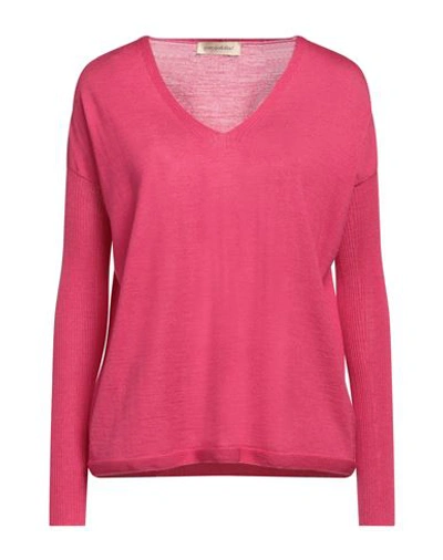Shop Gentryportofino Woman Sweater Magenta Size 4 Virgin Wool, Silk