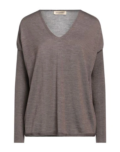 Shop Gentryportofino Woman Sweater Khaki Size 8 Virgin Wool, Silk In Beige