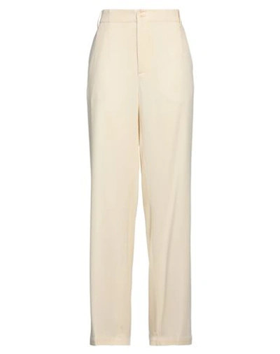 Shop Gentryportofino Woman Pants Ivory Size 10 Viscose, Virgin Wool, Elastane In White