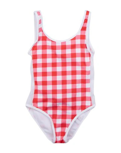 Shop Yporqué Toddler Girl One-piece Swimsuit Coral Size 6 Polyamide, Elastane In Red