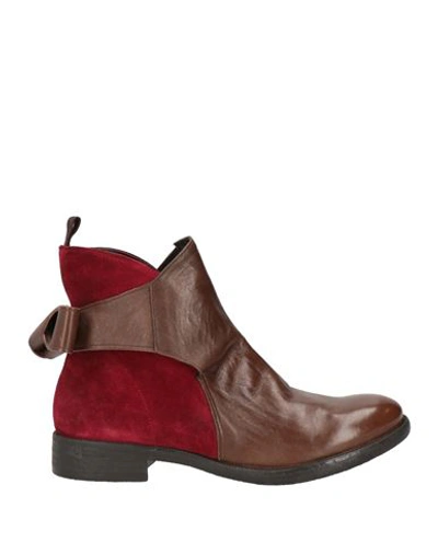 1725.a Woman Ankle Boots Brown Size 11 Soft Leather In Brown