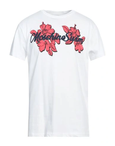 Shop Moschino Man T-shirt White Size Xl Cotton