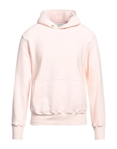 Shop Les Tien Man Sweatshirt Light Pink Size Xs Cotton