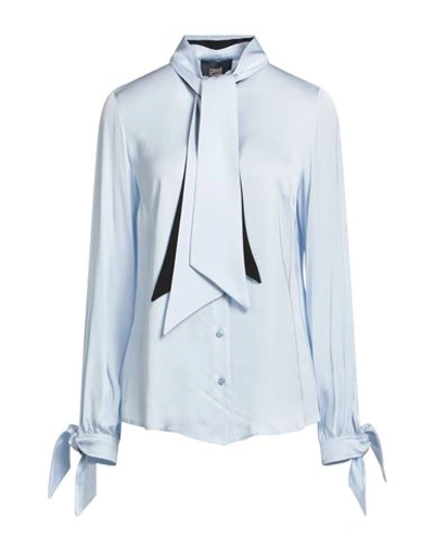 Shop Cavalli Class Woman Shirt Light Blue Size 4 Viscose