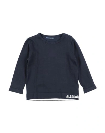 Shop Daniele Alessandrini Toddler Boy Sweater Midnight Blue Size 3 Viscose, Nylon