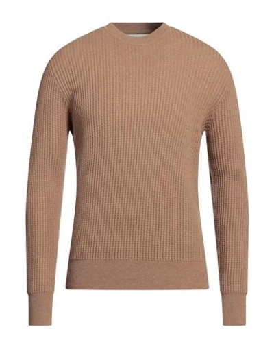 Lucques Man Sweater Camel Size 42 Polyamide, Viscose, Wool, Cashmere In Beige