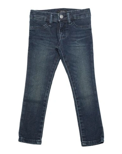 Shop Polo Ralph Lauren Aubrie Denim Legging Toddler Girl Jeans Blue Size 4 Cotton, Elasterell-p, Elastane