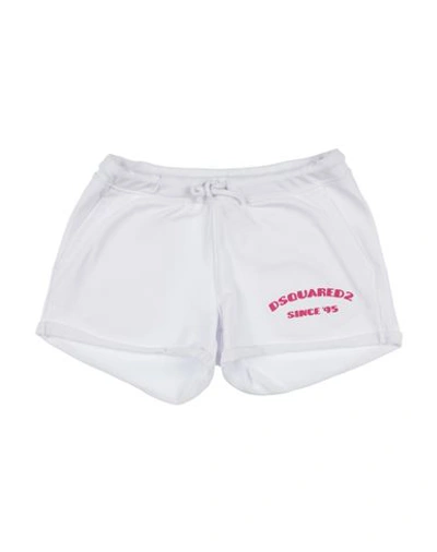 Dsquared2 Toddler Girl Shorts & Bermuda Shorts White Size 4 Cotton In White