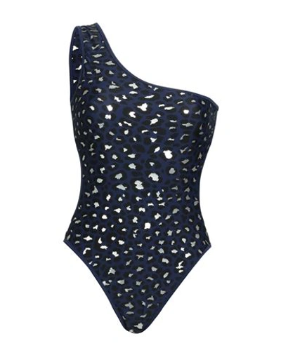 Shop Zadig & Voltaire Woman One-piece Swimsuit Navy Blue Size 8 Polyamide, Elastane