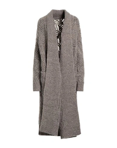Shop Gentryportofino Woman Cardigan Dove Grey Size 6 Alpaca Wool, Polyamide, Cashmere, Wool