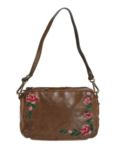 Shop Campomaggi Woman Handbag Khaki Size - Bovine Leather In Beige