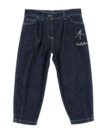 Shop Dolce & Gabbana Toddler Girl Jeans Blue Size 7 Cotton, Elastane, Polyester, Viscose