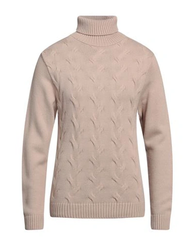 Shop Why Not Brand Man Turtleneck Beige Size Xl Acrylic, Wool