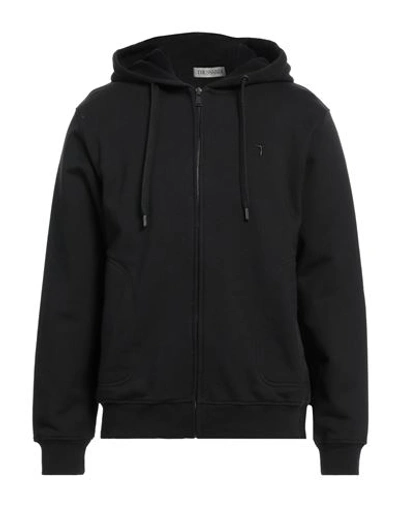 Shop Trussardi Man Sweatshirt Black Size L Cotton, Elastane