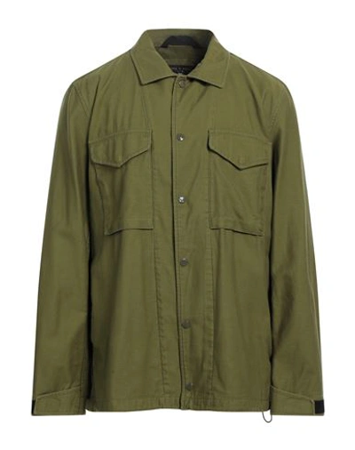 Rag & Bone Man Overcoat & Trench Coat Military Green Size L Cotton In Green