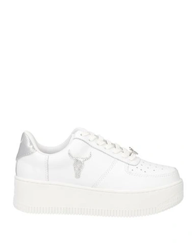 Shop Windsor Smith Woman Sneakers White Size 8 Soft Leather