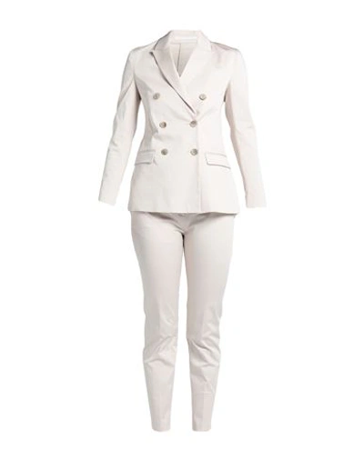 Shop Eleventy Woman Suit Beige Size 6 Cotton, Elastane