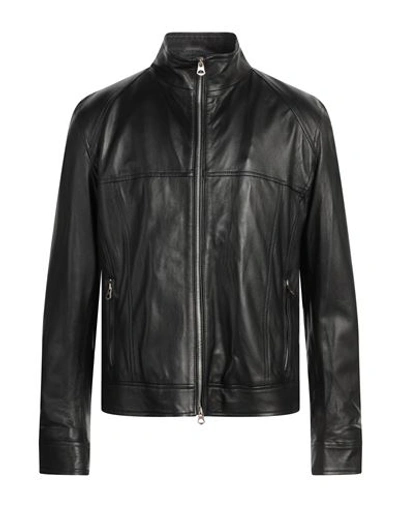 Shop Stewart Man Jacket Black Size Xxl Lambskin