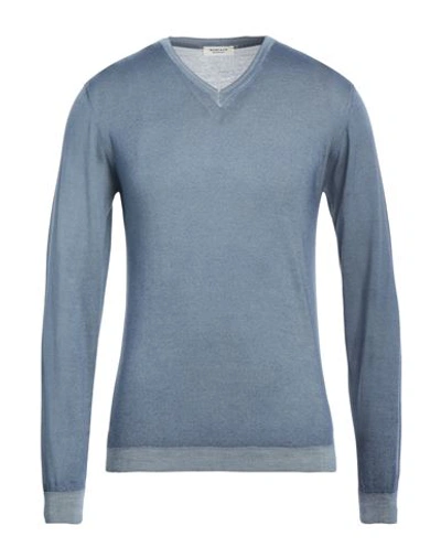 Shop Wool & Co Man Sweater Bright Blue Size 3xl Merino Wool