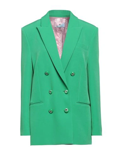 Shop Chiara Ferragni Woman Blazer Green Size 6 Polyester, Elastane