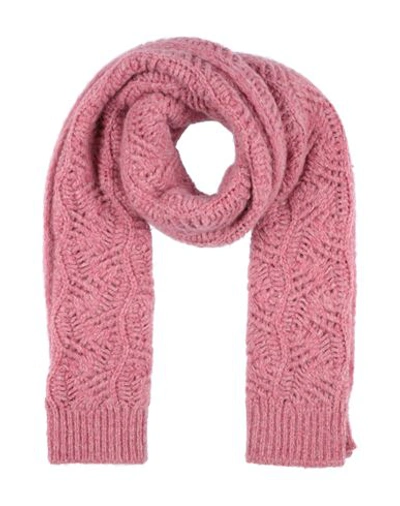 Shop Gentryportofino Woman Scarf Pastel Pink Size - Alpaca Wool, Polyamide, Cashmere, Wool
