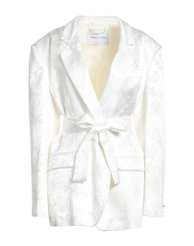 Hebe Studio Woman Suit Jacket White Size 8 Viscose In White
